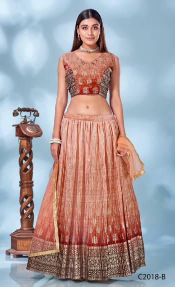 C 2018 By Amoha Designer Readymade Lehenga Choli Collection